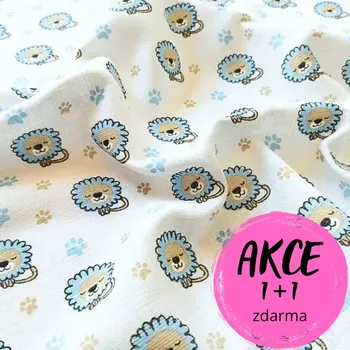 Prem plenková osuška Lvíček modrý 90x100 cm (Osuška pro kojence)