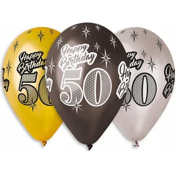 Balónek Balónky s potiskem Ge.Ma.R. 50. narozeniny 30 cm 6 ks