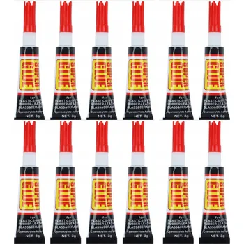 Průmyslové lepidlo LEPIDLO SUPER GLUE SUPER SILNÉ V SADĚ SADA LEPIDEL 12 KS RYCHLESCHNOUCÍ