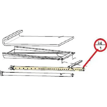 Krbová kamna JOTUL náhradní vzduchová tryska, sekundární, pravá pro kamna F 118 CB