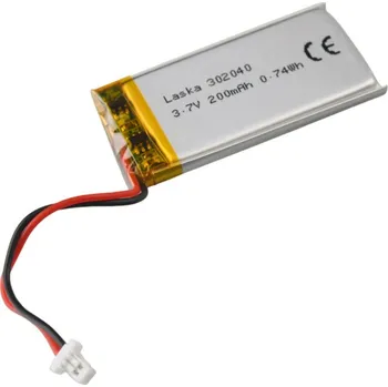 Elektronická stavebnice LaskaKit LiPol Baterie 302040 200mAh 3.7V JST-SH 1.0