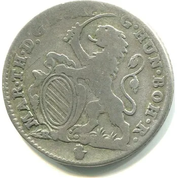 Marie Teresie. Rakouské Nizozemí. 1 escalin 1752/Antverpy (ruka) . Ag.