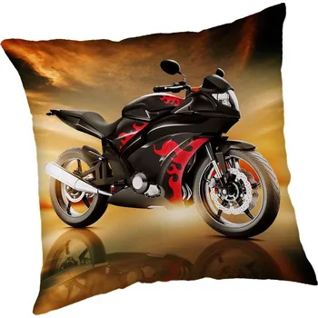 Polštář Polštářek Motorka Red 40x40 cm