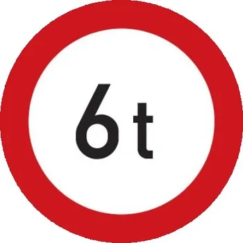 Dopravní značení Dopravní značka B13 - Zákaz vjezdu vozidel, jejichž okamžitá hmotnost přesahuje vyznačenou mez