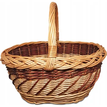 Nákupní košík Proutěný koš oválný na nákupy, houby, EKO