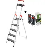 Hliníkové schůdky Hailo L100 TopLine 4+1 příčka 150 kg