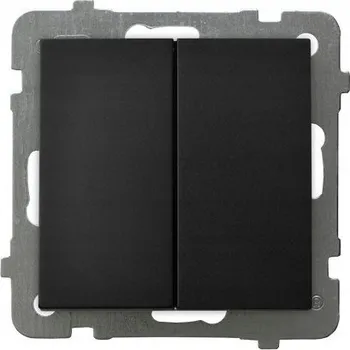 vypínač SCHODIŠŤOVÝ SPÍNAČ + JEDNOPÓLOVÝ OSPEL AS ŁP-9G/m/33 ČERNÝ