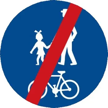 Dopravní značení Dopravní značka C9b - Konec stezky pro chodce a cyklisty - Standardní kruh 700mm