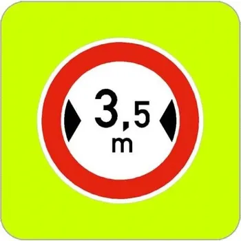 Dopravní značka VakoShop Dopravní značka B15 - Zákaz vjezdu vozidel, jejichž výška přesahuje vyznačenou mez, zvýrazněná 1000x1000mm