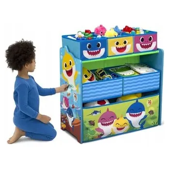 úložný prostor na hračky BABY SHARK ŽRALOK RYBIČKY REGÁL KONTEJNERY NA HRAČKY DĚTI NÁBYTEK ORGANIZÉR