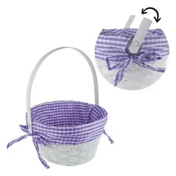 Velikonoční dekorace KOŠÍK VELIKONOČNÍ S UBROUSKEM 19X25 CM