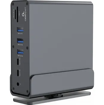 Dokovací stanice USB-C pro disky k notebooku 15v1 HUB HDMI DisplayPort LAN PD