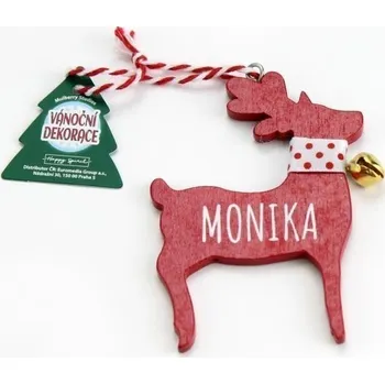 Vánoční dekorace Vánoční dekorace červený sob MONIKA