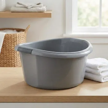 Koš na prádlo Plastová hluboká prací miska ALTOM DESIGN 10 l šedá