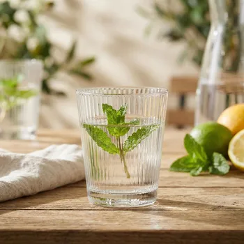 Sklenice Sklenice na nápoje skleněná rýhovaná ALTOM DESIGN SELENA 300 ml