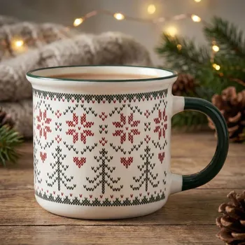Porcelánový vánoční hrnek ALTOM DESIGN SCANDI WINTER 400 ml
