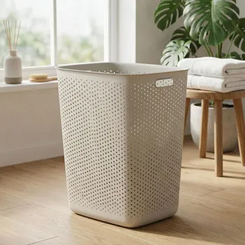 Koš na prádlo Plastový koš na prádlo MOXOM OPENSTORE 60 l béžový