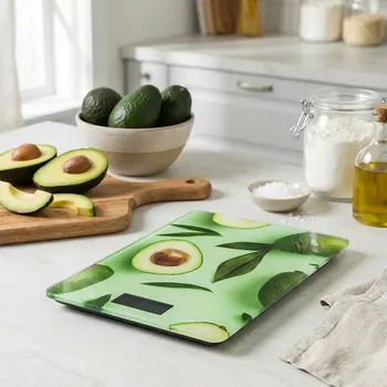Kuchyňská váha Elektronická kuchyňská váha ALTOM DESIGN 22 cm vzor avokádo