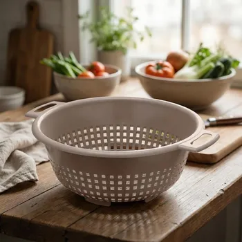 Cedník a síto Plastový cedník s uchyty ALTOM DESIGN 24 cm taupe