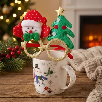 Vánoční porcelánový hrnek s brýlemi ALTOM DESIGN BAŁVÁNEK 400 ml