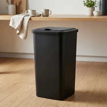 Odpadkový koš Koš na odpadky s výklopným víkem ALTOM DESIGN 10 l černý