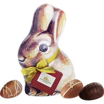 Čokoláda LAUENSTEIN Plechový velikonoční zajíček plněný pralinkami 140g