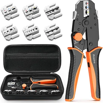 Kleště Preciva sada krimpovacích kleští s 6 výměnnými hlavicemi