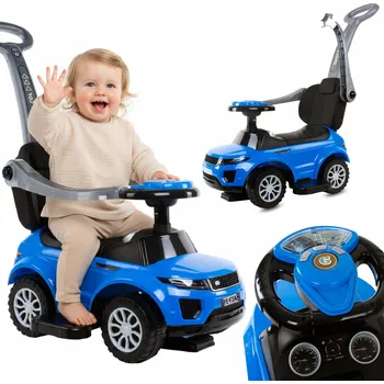 Odrážedlo Odrážedlo chodítko pro děti s rukojetí a objímkou Sport car modré