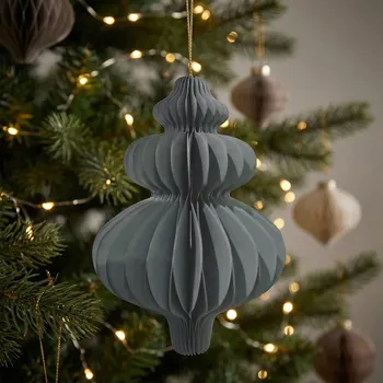 Vánoční dekorace Papírová ozdoba na vánoční stromek ALTOM DESIGN CHOINKA 16 cm šalvějová