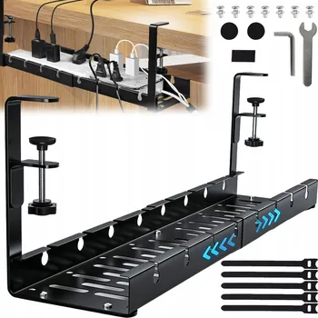 kabelová chránička MASKOVÁNÍ KABELŮ ORGANIZÉR DRŽÁK POLICE NA KABELY NASTAVITELNÝ POD STŮL DESKU