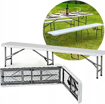 Zahradní lavice Lavička bez opěradla plast 180 x 28 cm