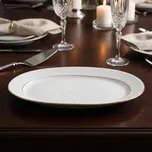 Porcelánová mísa MARIAPAULA ZŁOTA LINIA 33 cm bílá