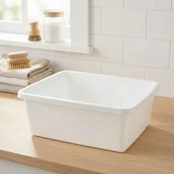 Koš na prádlo Plastová miska obdélníková TONTARELLI BENTOM 11 l bílá