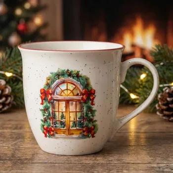 Vánoční porcelánový hrnek ALTOM DESIGN DEKORACJE ŚWIĄTECZNE 630 ml