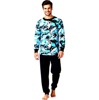 Pánské pyžamo Pánské Pyžamo Dlouhé FOLTÝN PD 390 Velikost: 4XL