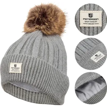 Čepice Zimní čepice Peterson šedá, univerzální velikost
