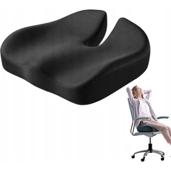 Polštář ORTOPEDICKÝ POLŠTÁŘ NA ŽIDLI PAMĚŤOVÁ PĚNA ERGONOMICKÝ DO AUTA