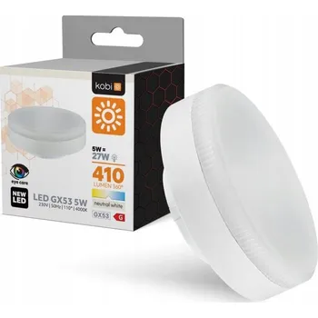 Žárovka LED žárovka GX53 9W 3000K Teplá bílá 820lm KOBI Ø74 230V 110° Plochá