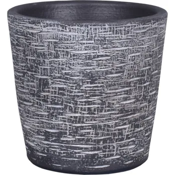 Obal na květináč Obal na květník PIRAN keramický d20x19cm, černá