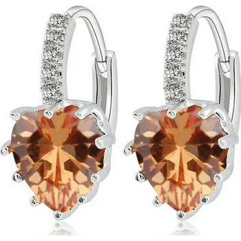 Náušnice Náušnice Silver Heart - Žlutá KP-1558