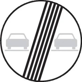 Dopravní značení Dopravní značka B21b - Konec zákazu předjíždění - Standardní kruh 700mm