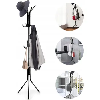 Věšák Stojací věšák na oblečení, podlahový stojan 180 cm, 12 háčků