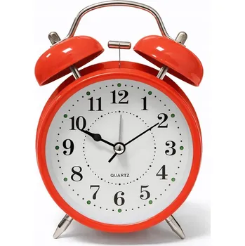 Hodiny Retro analogové hodiny s budíkem a dvojitým zvonkem SP-239