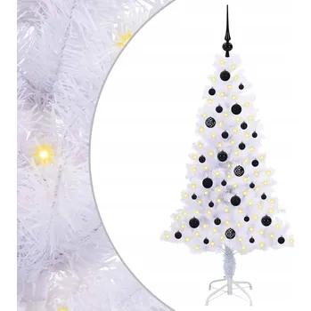 Vánoční stromek Umělý vánoční stromek se 150 LED diodami, bílý, 150 cm, PVC a Ocel