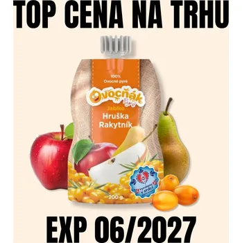 Sušené ovoce OVOCŇÁK Pyré Jablko, hruška a rakytník 200 g EXP 06/2027