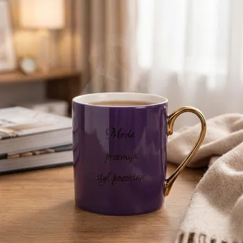 Porcelánový hrnek ALTOM DESIGN SENTENCJA 300 ml fialový