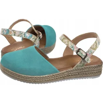 Dámské sandále Maciejka Dámské kožené sandály tyrkysové 03065-06/00-5 velikost vel.37