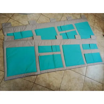 úložný prostor na hračky Šatoli.cz Kapsář na zeď šedá/mentol 2 ks ZAKÁZKA