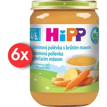 Dětská výživa HiPP BIO Zeleninová polévka s krůtím masem - 6× 190 g