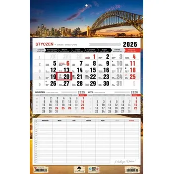 Kalendář Kalendarz jednodzielny 2026 z planem zajęć\n KTJ-4